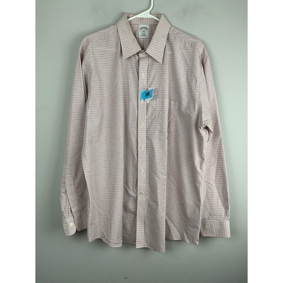 Brooks Brothers Other - Brooks Brothers White base Red/Blue Micro Regent Dress Shirt 17.5 34/35 Non-Iron